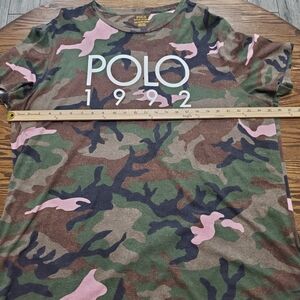 Polo by Ralph Lauren Camouflage T-Shirt - Green and Pink